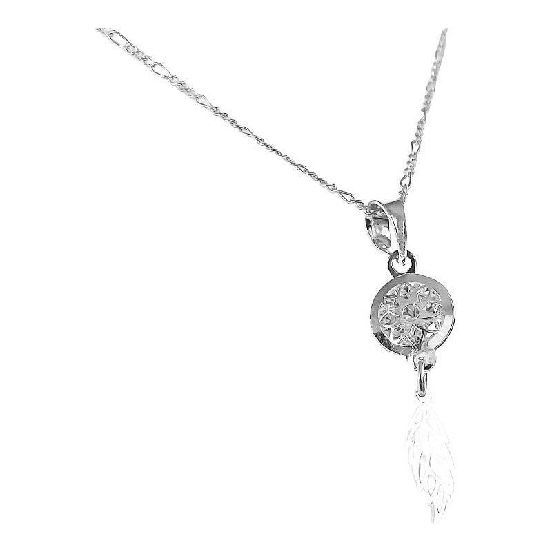 Collar Dije Atrapa Sueños Zirconia Amor Regalo Plata Ley 925