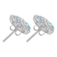 Colibri Dije Arete Cadena Piedras Conjunto Mediano Plata 925