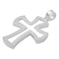 Dije Cruz Contorno Zirconias Hombre Mujer Regalo Plata 925