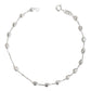 Tobillera Bola Con Eslabon Cuadrado Plata Ley 925