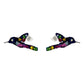 Collar Aretes Colibrí Artesanal Zirconias Plata Ley 925