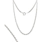Collar Cadena Tejido Torzal Plata Fina Ley 925 55 Cm X 2 Mm