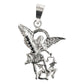 Dijes San Miguel Arcangel Con Zirconias Plata Solida 925