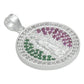 Dije Medalla Virgencita De Guadalupe Zirconias Plata 925