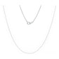 Cadena Collar Barbada De 45cm X 0.1cm De Plata Ley 925