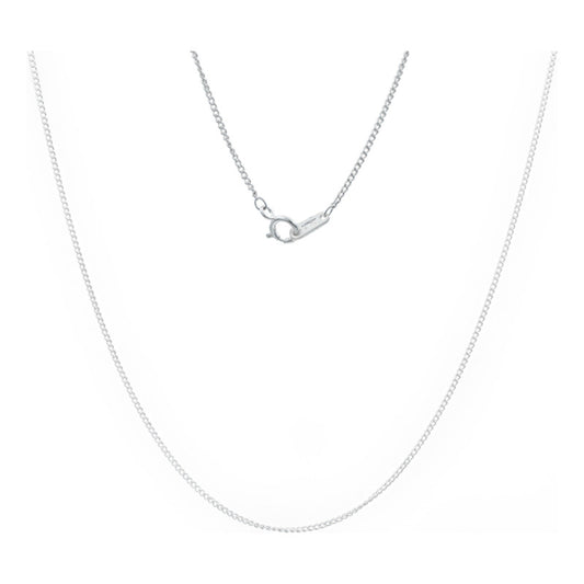 Cadena Collar Barbada De 45cm X 0.1cm De Plata Ley 925