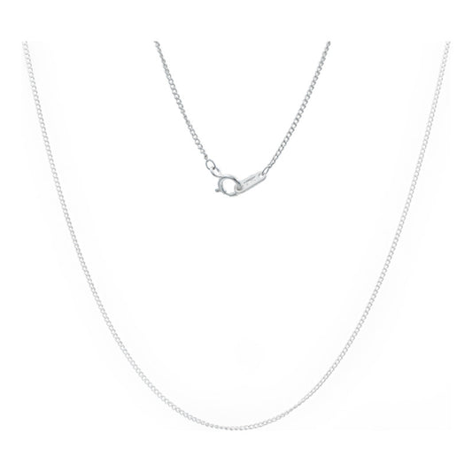 Cadena Collar Barbada De 45cm X 0.1cm De Plata Ley 925