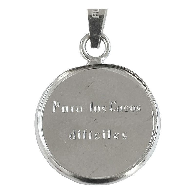 Dije Medalla San Judas Tadeo Mediana Plata Pura Ley 999 52053