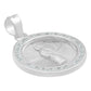 Dije Medalla Diamantada San Judas Zirconias Plata 925 1.8 Cm Blanco
