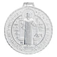 Dije Medalla Grande San Benito Diamantada Plata Ley 925