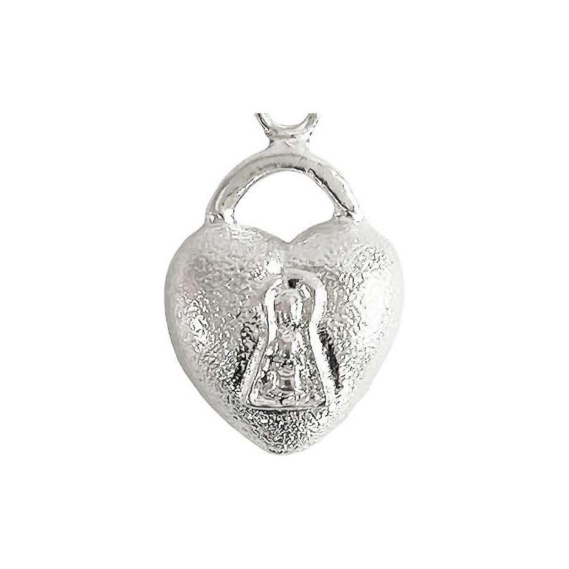 Dije Corazón Candado Hueco Amor Regalo Amistad Plata 925