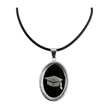 Collar Graduación Ajustable Caucho Encapsulada Plata 925