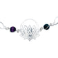 Pulsera Flor De Loto Piedra Natural Cuarzo Mujer Plata 925