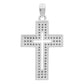 Dije Cruz Zirconias Hombre Mujer Regalo Plata 925 3.2 Cm