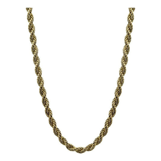 Cadena Torsal Hombre Chapa De Oro 14k Calidad Premium 5 Mm
