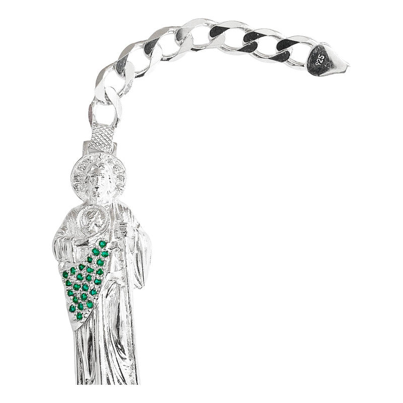 Pulsera Cuabana San Judas Tadeo Esclava Plata Ley 925