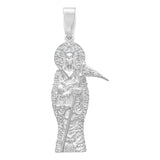 Joyaris Dije Santa Muerte Plata 925 Unisex Zirconias 45mm Plateado