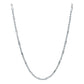 Cadena Torsal Figaro Hombre Plata Italiana .925 55 Cm X 4 Mm