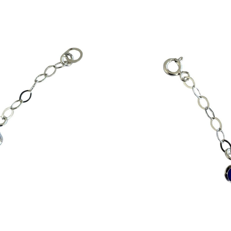 Pulsera Ajustable Nudo De Bruja Triqueta Ojo Turco Plata 925
