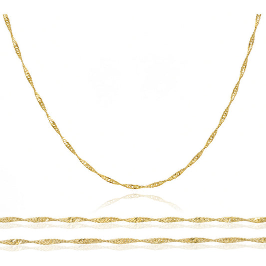 Cadena Singapur Mujer Dama Regalo Oro 10k 45 Cm X 1 Mm 1g - Amarillo