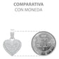 Dije Corazón Zirconia Mujer Amor Mamá Regalo Plata 925 1.7cm
