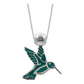 Collar Ajustable Colibri Esmaltado Mujer Regalo Plata 925