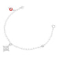Pulsera Nudo De Bruja Una Bola Facetada Ojo Turco Plata 925 Rojo 18 Cm