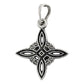 Dije Nudo De Bruja Amuleto Celta Laser Pavonado Plata 925
