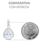 Dije Gota Zirconias Amor Mujer Regalo Joyería Moda Plata 925
