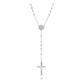Rosario Virgen Plata 925 Facetado Bola 5mm Diamantada 70 Cm