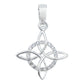 Dije Nudo Bruja Plata Solida 925 + Cadena 45 Cm Plata S925