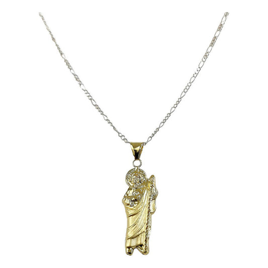 Dije San Judas Tadeo Troquel Hueco Oro 10k + Cadena Regalo
