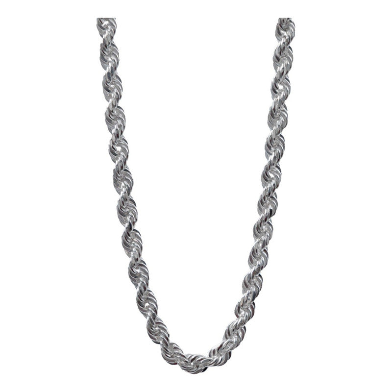Cadena Torsal Torzal Hombre Plata Italy 925 55 Cm X 4 Mm