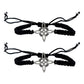 Pack 2 Piezas Pulseras Nudo De Bruja Artesanal Tejido Hilo Negro 1 Cm 1 Cm