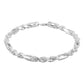 Pulsera Esclava Torzal Fígaro Plata Solida 925 Hombre 6 Mm 24 Cm Plateado