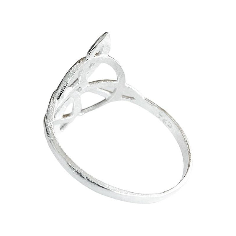 Anillo Nudo De Bruja Celta Redondo En Plata Solida Ley S925