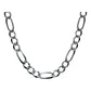 Cadena Figaro 3x1 Diamantada Hombre Plata 925 8 Mm X 60 Cm
