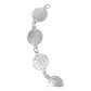 Pulsera Hombre Mujer Medalla Cruz San Benito Plata Ley 925