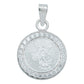 Dije Medalla San Miguel Arcangel Zirconias Plata Ley 999