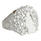 Anillo Santa Muerte Herradura Zirconias Plata Ley 925