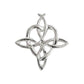 Dije Grande Nudo De Bruja Celta Corazon Liso Plata Ley 925
