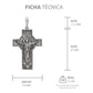 Dije Cruz Grande Cristo Espiritu Santo Plata Antigua 925 Plateado