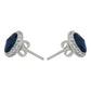 Juego Grande Cristal Dije Arete Cadena Mujer Regalo Plata925