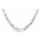 Cadena De Plata Ley S925 Marinera Lisa 60 Cm X 4 Mm