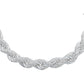 Pulsera Torzal Zirconias Hiphop Hombre Plata 925 8 Mm