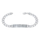 Pulsera Esclava Cubana Barbada Gruesa Hombre Plata 925 8 Mm