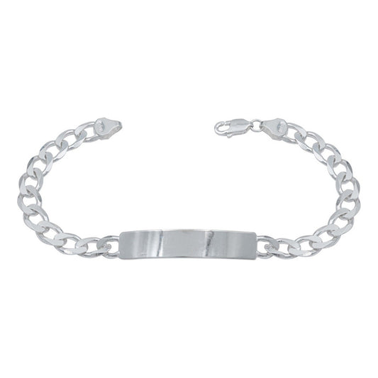 Pulsera Esclava Cubana Barbada Gruesa Hombre Plata 925 8 Mm