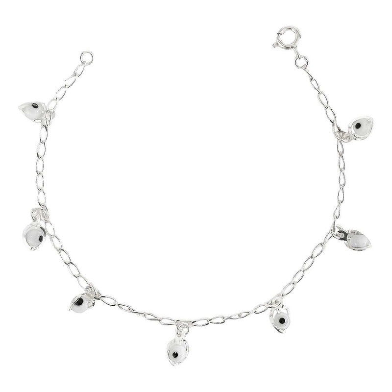Pulsera Ojo Turco Suerte Colores Regalo Mujer Plata Ley 925