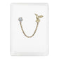 Arete Broquel Colibri Zirconia Cadena Mujer Amor Oro 10k