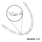 Cadena Figaro 3x1 Diamantada Hombre Plata 925 45 Cm X 6 Mm Plateado
